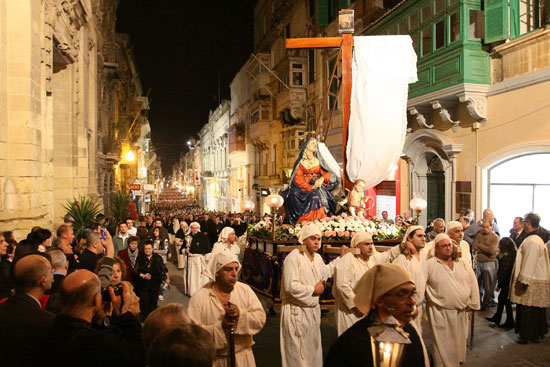 PROCESSION WITH THE STATUE OF OUR LADY OF SORROWS